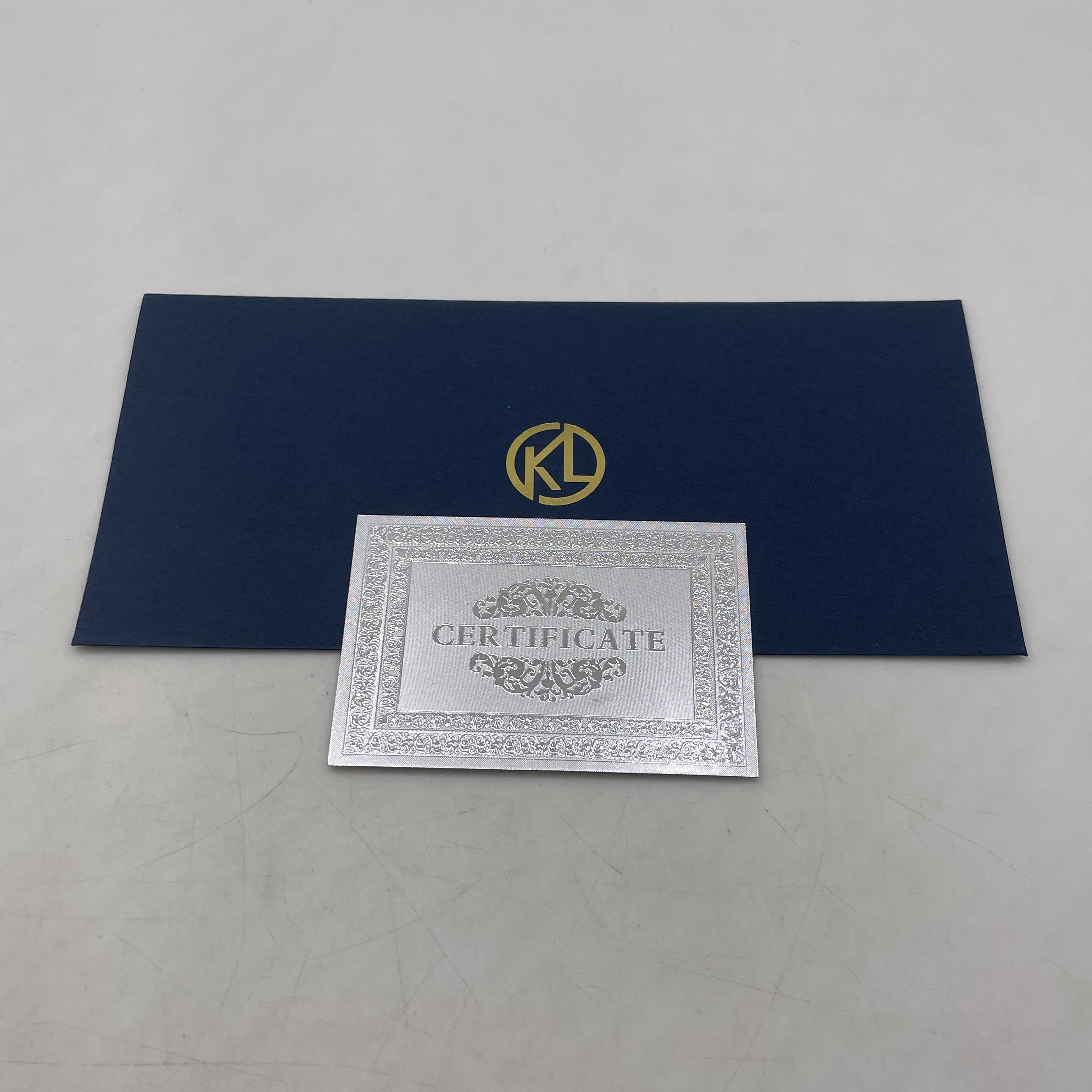 envelope+silver certicifate