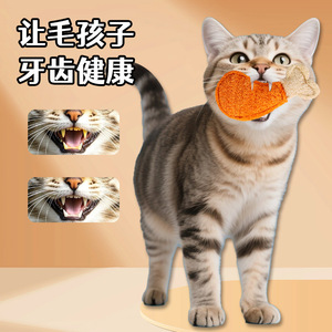 Iron Skin Loofah Cat <b>Toy</b> Natural Material High Density Durable For Cats Teething And Play - Product Image 2