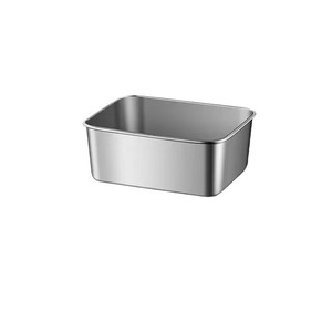 Stainless Steel Food Storage Container Square PP Lid Microwave Safe <b>Lunch</b> <b>Box</b> For Student Office Use - Product Image 2