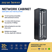 Serveur Rack de Centre de Données sur Pied 19 Pouces de Haute Qualité, 14U-46U, avec Façade en Verre Trempé Transparent, Direct Usine Chine, En Stock