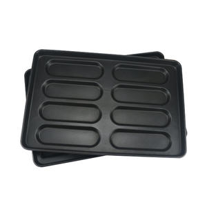 Molde de bandeja para hornear pan ovalado largo y ovalado personalizado de acero aluminizado antiadherente de 8 tazas, molde de 600*400mm - Product Image 1
