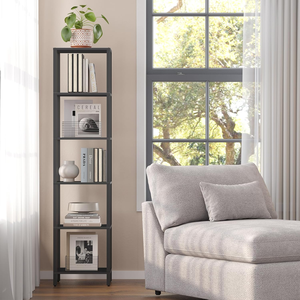 <span class=keywords><strong>Libreria</strong></span> Industriale a 6 Ripiani da 166 cm, <span class=keywords><strong>Scaffale</strong></span> Impilabile Fai-da-Te per Casa e Ufficio, Nero - Product Image 5