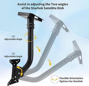 Soporte de Pared Ajustable para Starlink, Soporte Resistente a la Intemperie para Antena Starlink con Fácil Instalación y Alineación Óptima de la Señal - Product Image 4