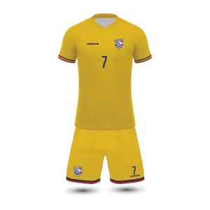 कस्टम सब्लिमेशन फ़ुटबॉल शर्ट शॉर्ट्स मैलॉट डी फ़ुटबॉल फ़ुटबॉल जर्सी रोमानिया राष्ट्रीय टीम 2024