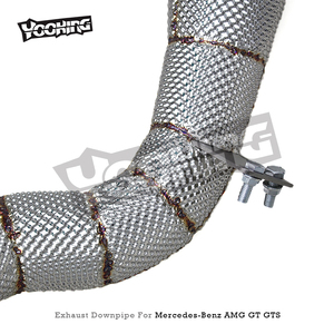 Tuyau d'échappement isolé thermiquement ODM compatible avec Mercedes Benz <span class=keywords><strong>AMG</strong></span> GT <span class=keywords><strong>GTS</strong></span> 4.0T <span class=keywords><strong>V8</strong></span> Biturbo 2015-2023 SS304 à haut débit - Product Image 3