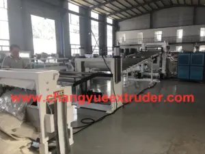 Línea de producción de tejas esmaltadas de PVC