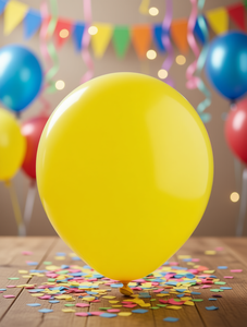 Palloncino rotondo in lattice giallo perlato da 10 pollici per feste di compleanno, usa e getta - Product Image 2