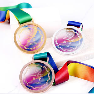 अनुकूलित क्रिस्टल ग्लास पदक उच्च बनाने की क्रिया धातु पदक थोक खेल उपकरण - Product Image 5