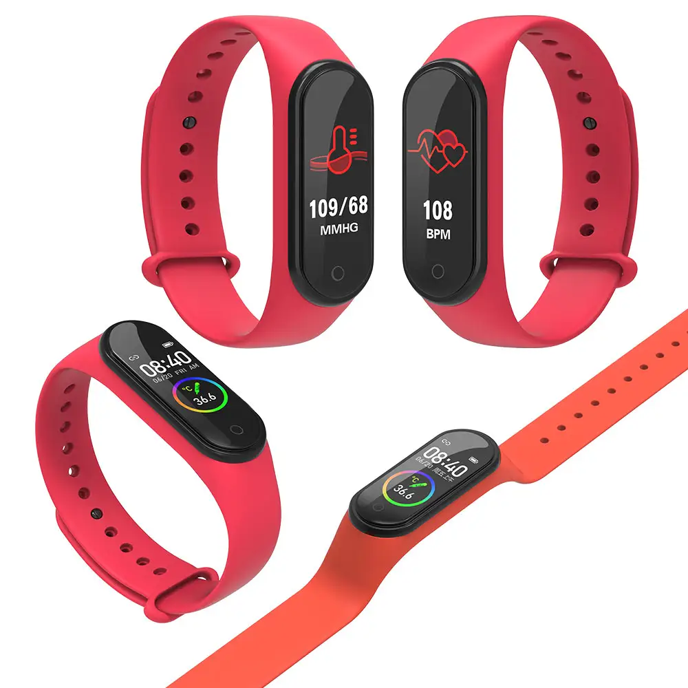 Reloj inteligente deportivo M4S, pulsera con monitoreo de temperatura corporal, alarma de actividad fitness