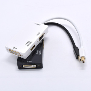 Magelei 2022 OEM ใหม่4K Mini DP <span class=keywords><strong>เป็น</strong></span> <span class=keywords><strong>HDMI</strong></span> DVI <span class=keywords><strong>สาย</strong></span>แปลง3 in 1 Mini DP <span class=keywords><strong>เป็น</strong></span> <span class=keywords><strong>HDMI</strong></span> <span class=keywords><strong>VGA</strong></span> 3 in 1อะแดปเตอร์ฮับ3 in 1 - Product Image 4