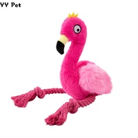 Jouets à mâcher pour animaux de compagnie, chiens et chats, écologiques, personnalisés, en gros, nouveaux jouets en peluche rembourrés flamants roses de luxe, durables, interactifs, qui couinent, 2025