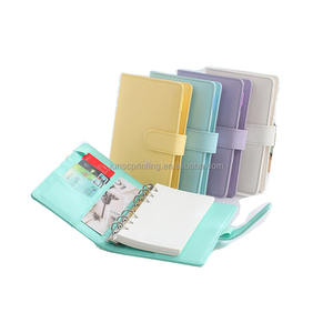 Impresión UV personalizada A5 A6 carpeta de anillas <span class=keywords><strong>pegatinas</strong></span> de cuero vegano dinero bolsillo presupuesto 5 asignatura escuela diario cuaderno planificador - Product Image 1