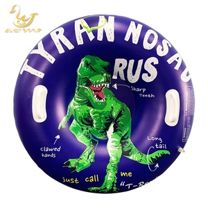 LC T-rex 도매 어린이 눈 썰매 흥미 진진한 썰매 모험을위한 썰매 T-rex 디자인을위한 풍선 스노우 튜브