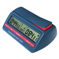 Échecs mémoire numérique fonction horloge professionnel en bois minuterie d'échecs compte à rebours jeu d'horloge avec sac de rangement
