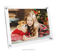 Support photo double face transparent personnalisé, support de table flottant pour la décoration de la maison, cadre photo magnétique en acrylique