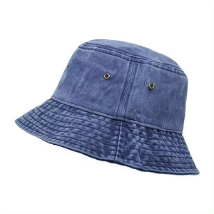 หมวกทรงถังผ้าฝ้ายสีขาวสำหรับผู้ชายหมวกทรงถังสำหรับผู้ใหญ่หมวกปักโลโก้สีชมพูแฟชั่นสำหรับผู้หญิง - Product Image 5