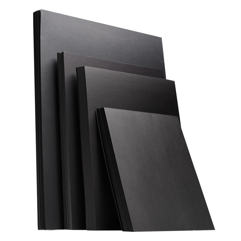 Hard Cardboard Paper Sheet A4 Paperboard Black Cardstock Craft Packaging Paper 80gsm 120gsm 160gsm 180gsm 230gsm 300gsm
