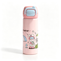 Bouteille d'eau intelligente de 500 ml avec affichage LED de la température et paille, thermos isotherme en acier inoxydable 316 pour le bureau et les voyages