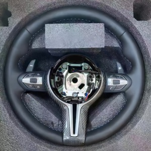 Volante in Pelle Rotondo Nuovo di Fabbrica per <span class=keywords><strong>BMW</strong></span> M3 M4 F80 F82 E90 E91 E60 X5 F15 X6 F16 F10 F30 F32 F36 F60 - Product Image 3
