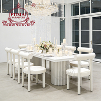 Vente en gros prix d'usine Table à manger rectangulaire en acier inoxydable Mdf Tables de banquet pour événements de mariage à vendre