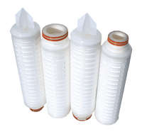 Cartouche filtrante plissée en PTFE hydrophobe de 0,2 micron, 10 pouces, haut débit, pour filtration d'air - Demande de devis