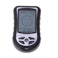 Layar LCD Digital Genggam 8 in 1 Kompas Altimeter Barometer Termometer Prakiraan Cuaca Jam untuk Pendakian Luar Ruangan