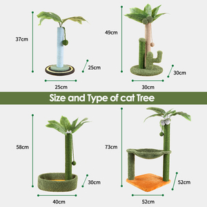 OEM varios rascador de sisal natural con juguete para gatos de bola teaser y Poste rascador para gatos de cactus nido - Product Image 3