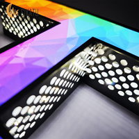Bannière extérieure lumineuse en acrylique 3D avec éclairage frontal, poinçonnage latéral transparent, matrice de points lumineuse, éclairage d'entreprise pour la maison