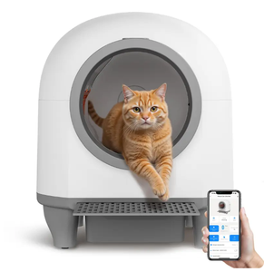 80L Large-Capacity Smart Automatic <b>Litter</b> Box Suitable for Multiple <b>Cats</b> with App-Controlled Health Monitoring and Odor Elimina - Product Image 1
