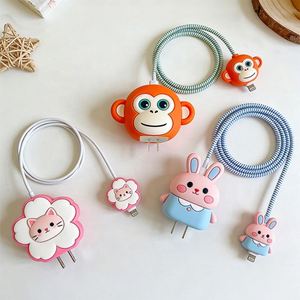 Protector de Cable de Datos con Diseño de Dibujos Animados de Los Ángeles, Funda Protectora de Silicona Creativa y Linda en 3D, Cubierta Protectora Suave para Cable de Carga USB - Product Image 2