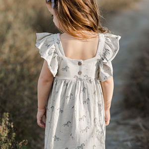 Vente en gros de jupes décontractées pour bébés robes de princesse pour petites filles vêtements d'été sans manches pour enfants robe à fleurs abstraites - Product Image 6