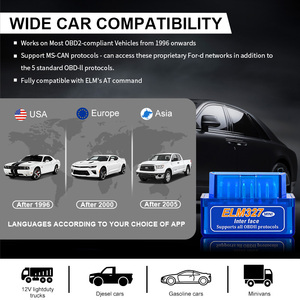 รายการสินค้าใหม่ อุปกรณ์ยานยนต์อเนกประสงค์ OBD 2 รองรับโปรโตคอล OBDII รุ่น B02 V2.1 อุปกรณ์ OBD สำหรับรถยนต์รุ่นใหม่ - Product Image 1