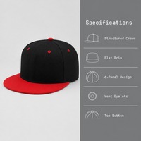 Casquette de baseball unisexe haut de gamme bicolore à visière plate 100 % coton, style décontracté, pour sport et conduite, ajustable, pour homme et femme, 3D