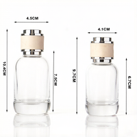 Flacon de parfum en verre cylindrique de luxe 30ml 50ml avec surface givrée et pompe pulvérisatrice à capuchon rose