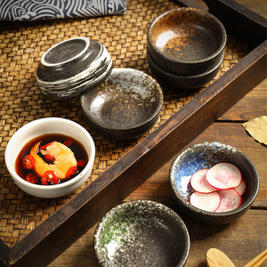 Assiette à snack circulaire en céramique vintage, assiette à apéritif sushi délicate et petite, adaptée aux restaurants, à la maison et aux mariages - Product Image 3