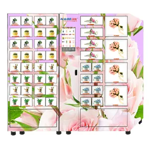 Máquina de venda do armário da geladeira da flor do armário e das plantas