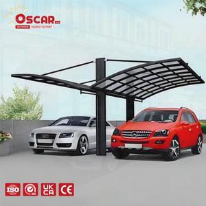 Abri de <span class=keywords><strong>voiture</strong></span> individuel en polycarbonate anti-UV pour extérieur – Auvent de stationnement en aluminium pour allées, garages et parkings ouverts – Carport en aluminium - Product Image 1