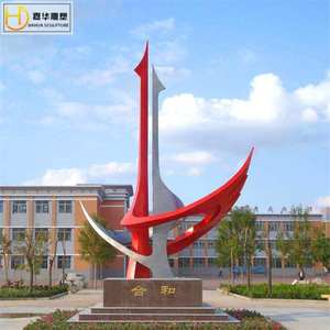 Escultura de Acero Inoxidable Jiahua, Geométrica Abstracta Irregular, para Montar en el Suelo, Pieza de Arte Decorativa Hecha a Mano - Product Image 5