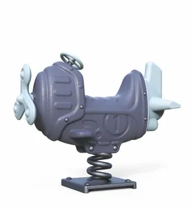 Kuda goyang pegas plastik luar ruangan untuk anak-anak, mainan goyang tempat bermain taman kanak-kanak tahan lama - Product Image 3