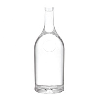 Bouteille en verre pour spiritueux en gros 500ml 700ml 750ml 1000ml pour Gin Whisky Vodka Rhum