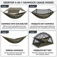 Hamac de voyage pour enfant, anti-retournement, anti-moustiques, moustiquaire, auvent de camping, capacité de 200 kg, longueur de 290 cm, utilisation toutes saisons