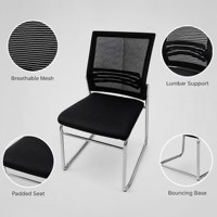 Chaise de bureau ergonomique avec dossier en tissu pour la réception des visiteurs et les salles de conférence, pour l'approvisionnement transfrontalier