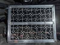 Écran rétro personnalisé en aluminium grille en alliage d'aluminium cloison fenêtre en aluminium fleur de fenêtre