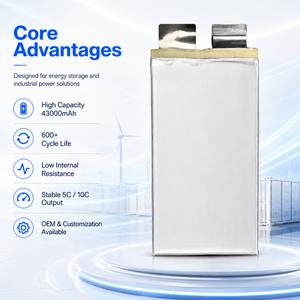 Batterie semi-solide pour drone agricole VTOL à charge lourde Viwipow 3.95V NMC Pouch Cells 280Wh/Kg 43000mAh à décharge élevée - Product Image 2