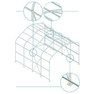 Tente de garage de voiture extérieure en PVC de haute qualité Protection UV Porte coulissante personnalisable Tente de structure organisationnelle supérieure pour la vente en gros - Product Image 6