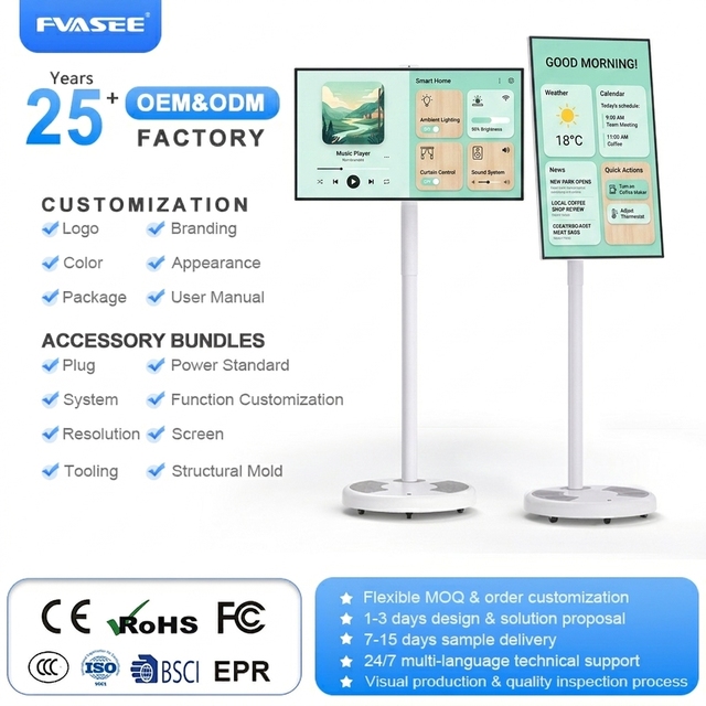 32 Inch LED Android 13 Smart TV 8+128G 1080P/4K Built-In Battery Portable Indoor/Outdoor Family Business Entertainment Study
