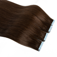 Extensions de cheveux à bandes adhésives en cheveux humains russes Remy vierges, lisses et ondulés, longueur 12-32 pouces, vente en gros, Qingdao Haohao Hair 2026