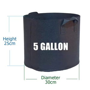 En Stock, 5 galones, 19 <span class=keywords><strong>litros</strong></span>, bolsa de cultivo de fieltro, <span class=keywords><strong>macetas</strong></span> de vivero no tejidas económicas para uva para granja - Product Image 2