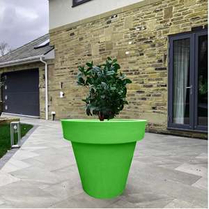 กระถางต้นไม้พลาสติกสีทองแบบเรียบมีหลายขนาด - Product Image 2