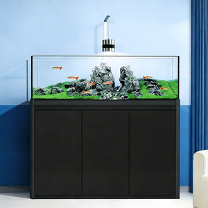 Pecera Rectangular Grande de Vidrio Jinjing Ultra-Blanco con Filtro Integrado de Separación Húmedo-Seco en la Parte Inferior, Todo en Uno, para Peces <span class=keywords><strong>Ranchu</strong></span> - Product Image 5